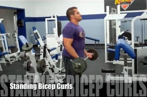 Standing EZ Bar Curls